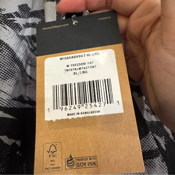 The North Face Freedom Ski Snow Pants in Tonal Mountainscape Print
